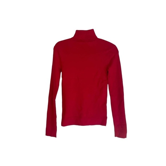 CARMAR Los Angeles Rib-Knit Turtleneck Top Sweater Red Women's Size S NWT - Picture 6 of 11